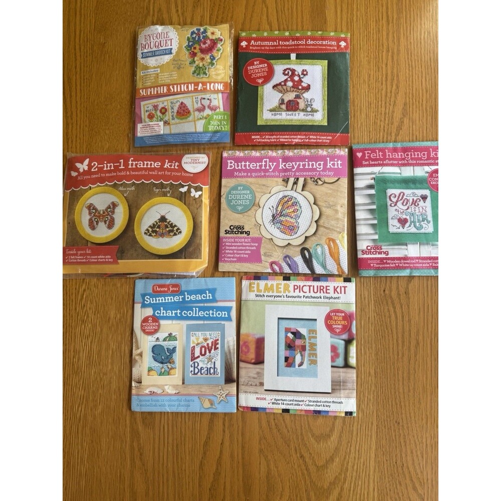 Mini Cross Stitch Needlecraft Kits Lot of  7 New